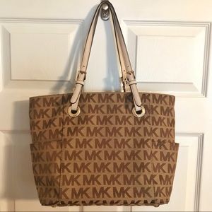 Michael Kors Jet-Set Jacquard Logo Tote